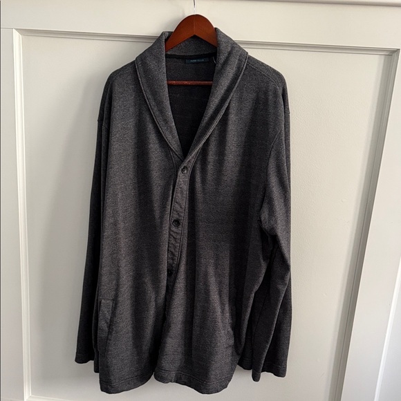Perry Ellis Other - Perry Ellis Marled Knit Cardigan • 3XLT Charcoal Gray • Shawl Collar • GUC
